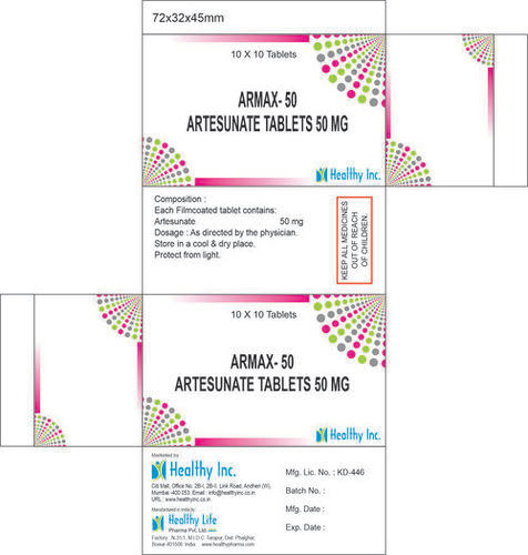 Artesunate Tablets 50 Mg Cool & Dry Place