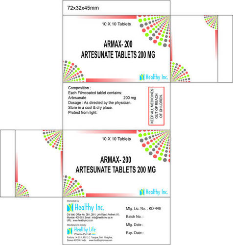 Artesunate Tablets 200 Mg Cool & Dry Place