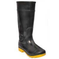 Black Safety Gumboots - Century -Black-Yellow