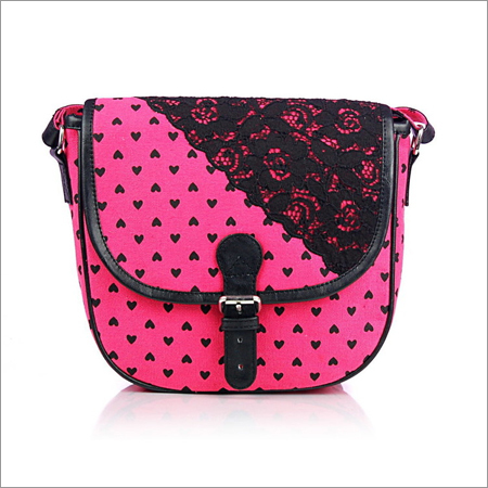 Pink Heart Cross Body Bag