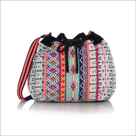 Hand Embroidered Canvas Cross Body Bag
