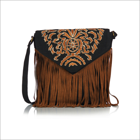 Fringe Embellished  Cross Body Bag