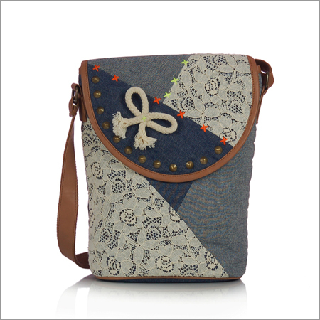 Denim Patch Cross Body Bag