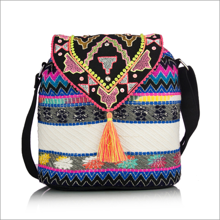 Fringe Embellished  Cross Body Bag