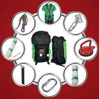 Spiderman Kit For Glass Cleaning - Polyester, Standard Size | Multi-color, Includes Safety Harness, Ropes, And Glass Suction Pad