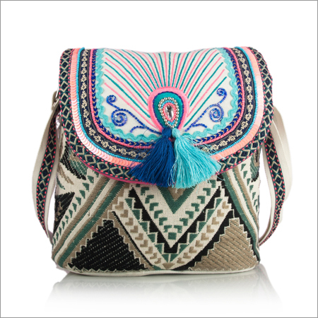 Jacquard Cross Body Bag