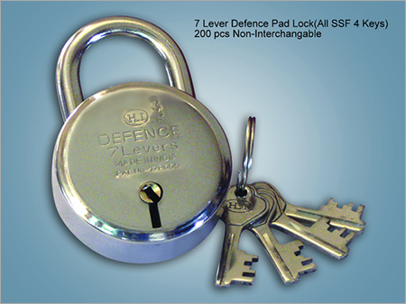 Glossy And Mat 7 Lever Defence Pad Lock