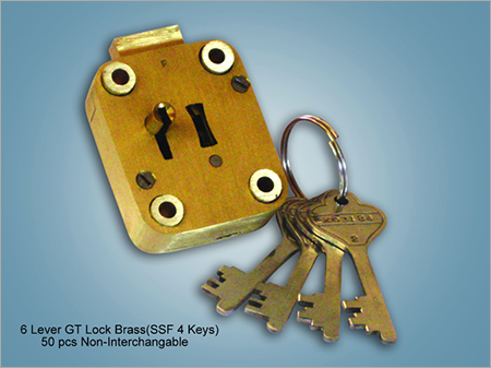 6 Lever GT Lock Brass