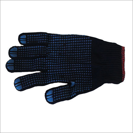 Gloves Nylon Blue With Dotted