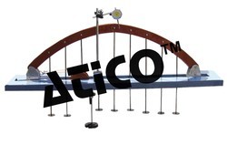 Three Hinged Arch Apparatus - 100cm Span, 25cm Rise | Hinges At Supports and Crown, Roller End, Dial Gauge, Weights Included