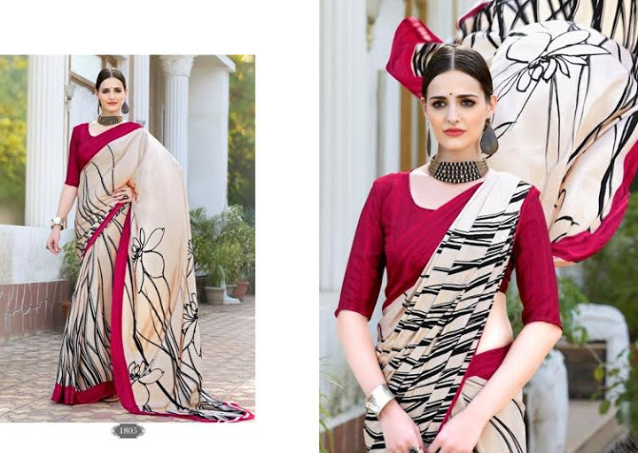 ITALIA SILK--DIGITAL PRINTED SAREES