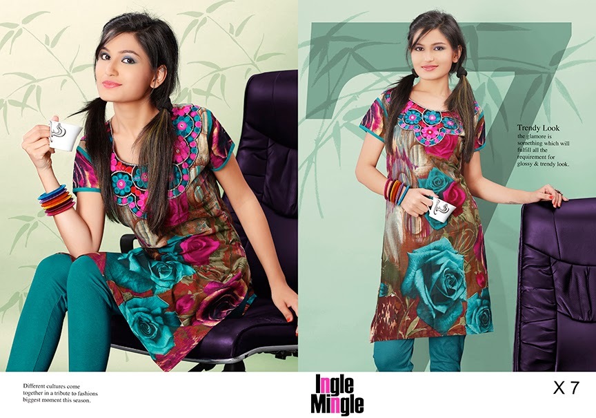 COSMOS-- SILK PRINTED KURTIZ