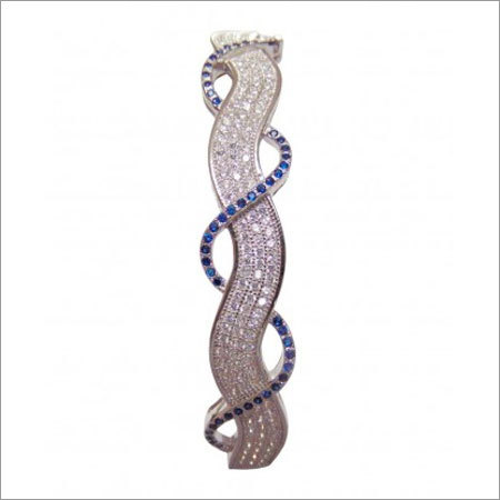 Silver Folding Kada Bracelet