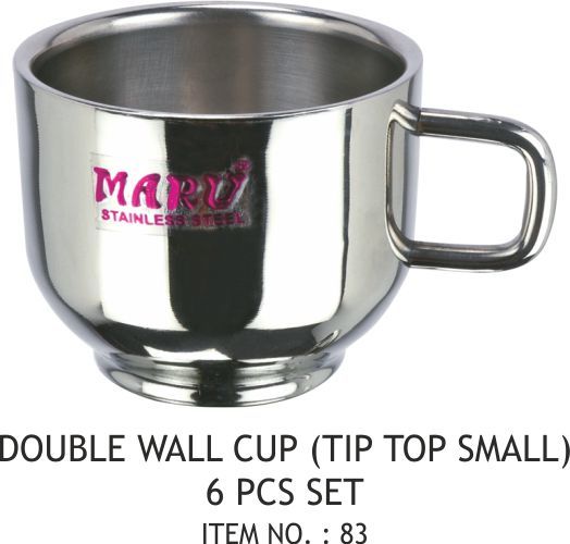 Double Wall Cup (Tip Top Small) 6 Pcs Set