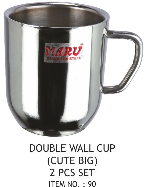 Double Wall Cup (Cute Big) 2 Pcs Set