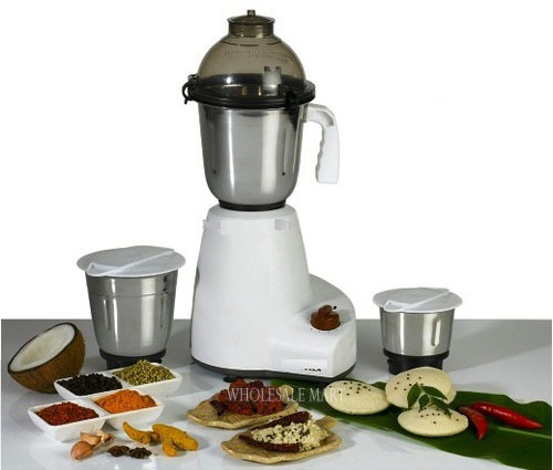 Mixer Grinder - Stainless Steel, 15x12x10 Inches, 750W, 3 Speeds, 3 Jars, Durable Build, Easy Cleaning