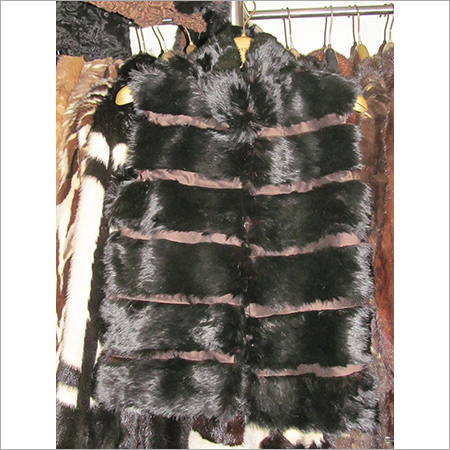 Black Rabbit Fur Jacket