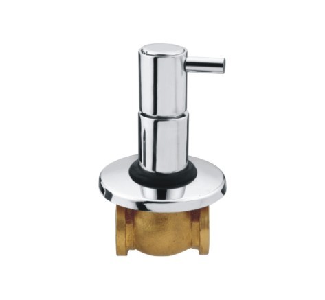 Concealed Stop Cock 15mm Brass, Chrome Plated, Ceramic Cartridge | Leakproof, Stylish, Easy Installation, Durable, Water Control