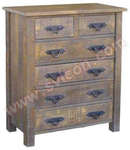 Wooden 6 Drawer Chest