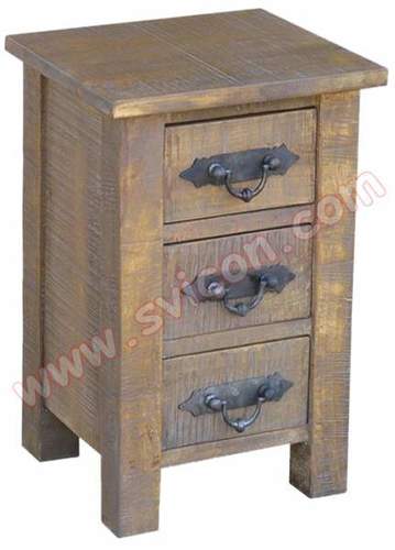 Wooden Bedside 3 Drawer