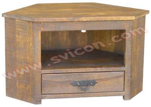 Wooden Corner Tv Unit