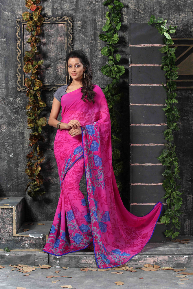 designer printing work sarees