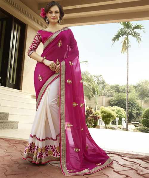 Georgette Zari Saree