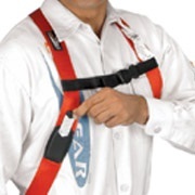 Fall Protection - Polyamide Material, Adjustable Size | Orange and Black Color Scheme, Durable Fasteners, Reliable Safety Features, EN 361 Certified