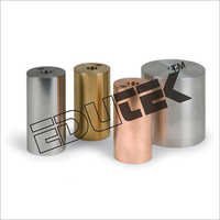 Calorimeters Metal Block - Aluminium, Brass, Copper, Steel | 4 Cylindrical Blocks For Heat Capacity Experiments, High Accuracy, Manual Operation, Model Edu-cbk-01