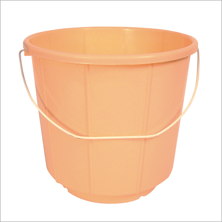 Plastic Buckets - Lightweight Plastic, 2-10 Liters, Diameter 10-20 cm, Height 15-30 cm, Orange Color | Ergonomic Metal Handle, Smooth Finish, Durable, Stylish, Watertight