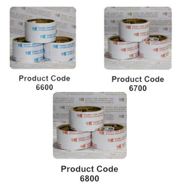 9 R Double Side Tissue Tape Hot Melt (Printed Liner)