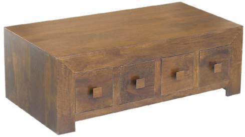 Wooden 8 Drawer Coffee Table