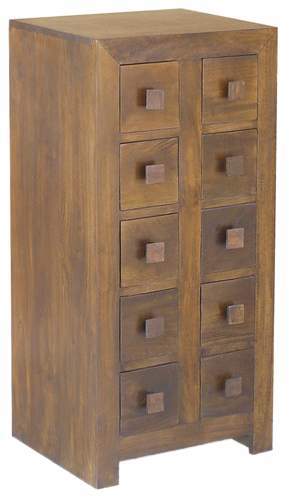 Wooden Cd/dvd 10 Drawer Chest