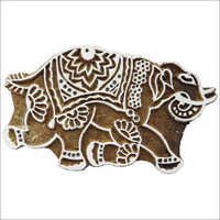 Elephant Fabric Print Block
