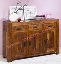 WOODEN SIDE BOARD 3 DRAWER 3 DOOR