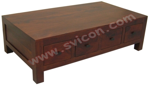 WOODEN COFFEE TABLE 8 DRAWER