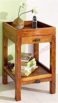 WOODEN TELEPHONE TABLE WITH DRAWER