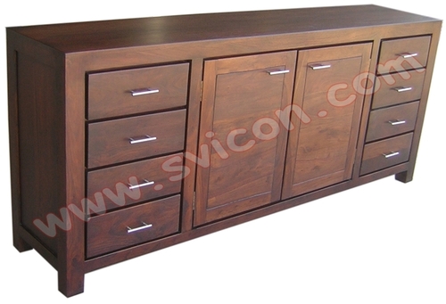 WOODEN SIDE BOARD 8 DRAWER 2 DOOR