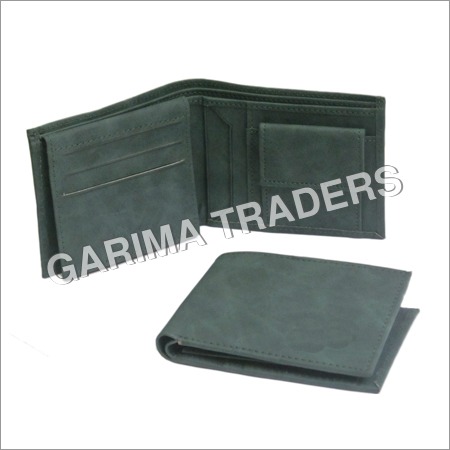 Green Rexine Wallet - Rexin Material, 3 Card Slots, 2 Cash Compartments, Multicolor | Lightweight, Supreme Finishing, Seamless Stitching