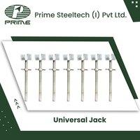 Universal Jack - Heavy-duty Steel, Adjustable Height Design, Silver Finish | Corrosion-resistant, Versatile For Complex Scaffolding Structures