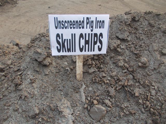 Unscreened Pig Iron Skull Chips