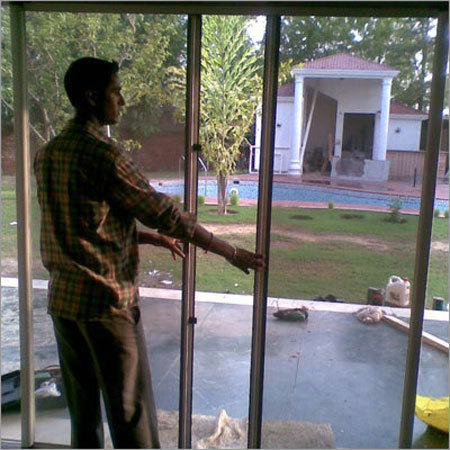 Roller Mesh Horizontal Double Door