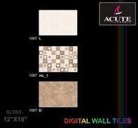 Digital Printed Wall Tiles - Ceramic Material, 300 X 450 Mm Size, Cream Color, Polished Finish | Ideal For Walls In Homes, Offices, Hotels