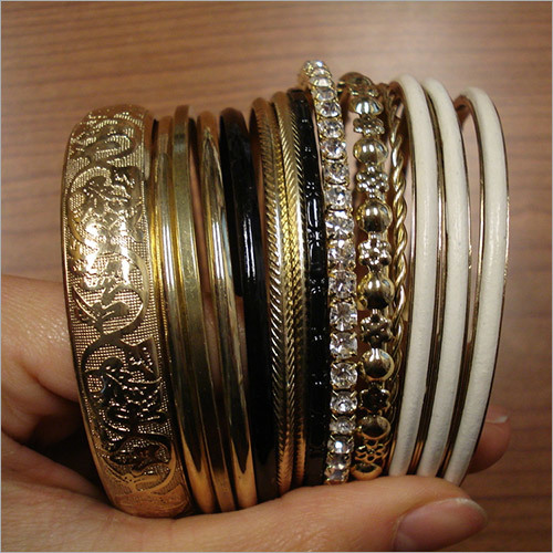 Brass and Resin Bangles Set