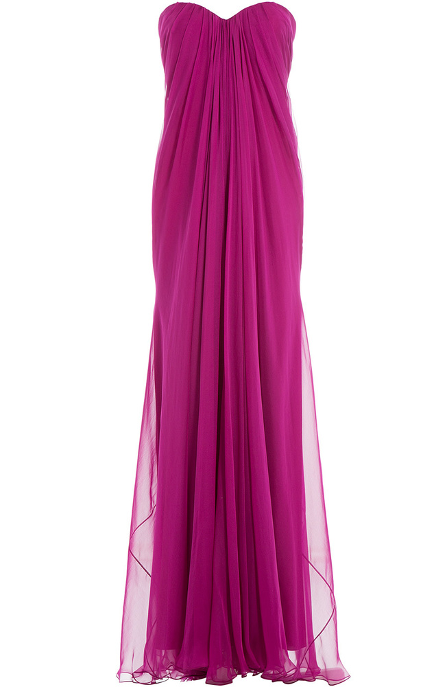 Dry Cleaning Silk Chiffon Floor Length Gowns