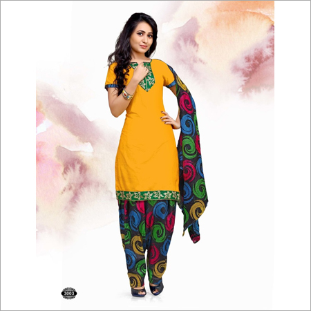 Yellow Color Patiyala Dress Materials