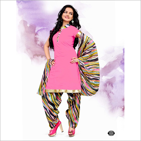 Unstitched Patiyala Cotton Suits