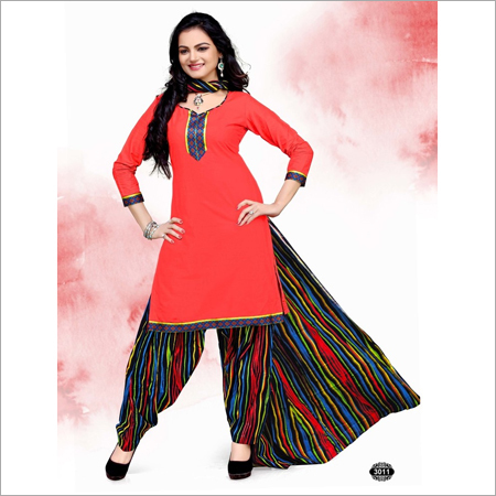 Unstitched Cotton Patiyala Suits