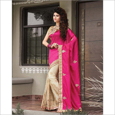 Embroidered Silk Saree