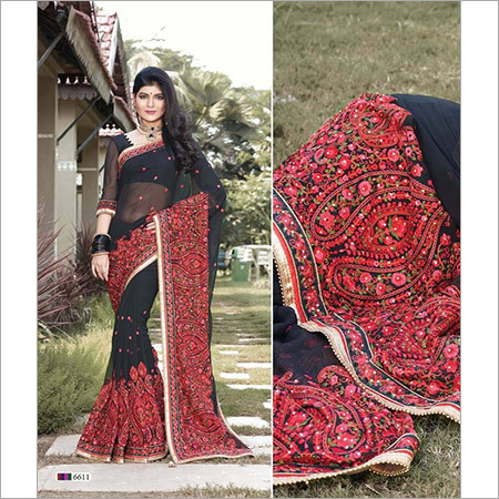 Black Georgette Saree 